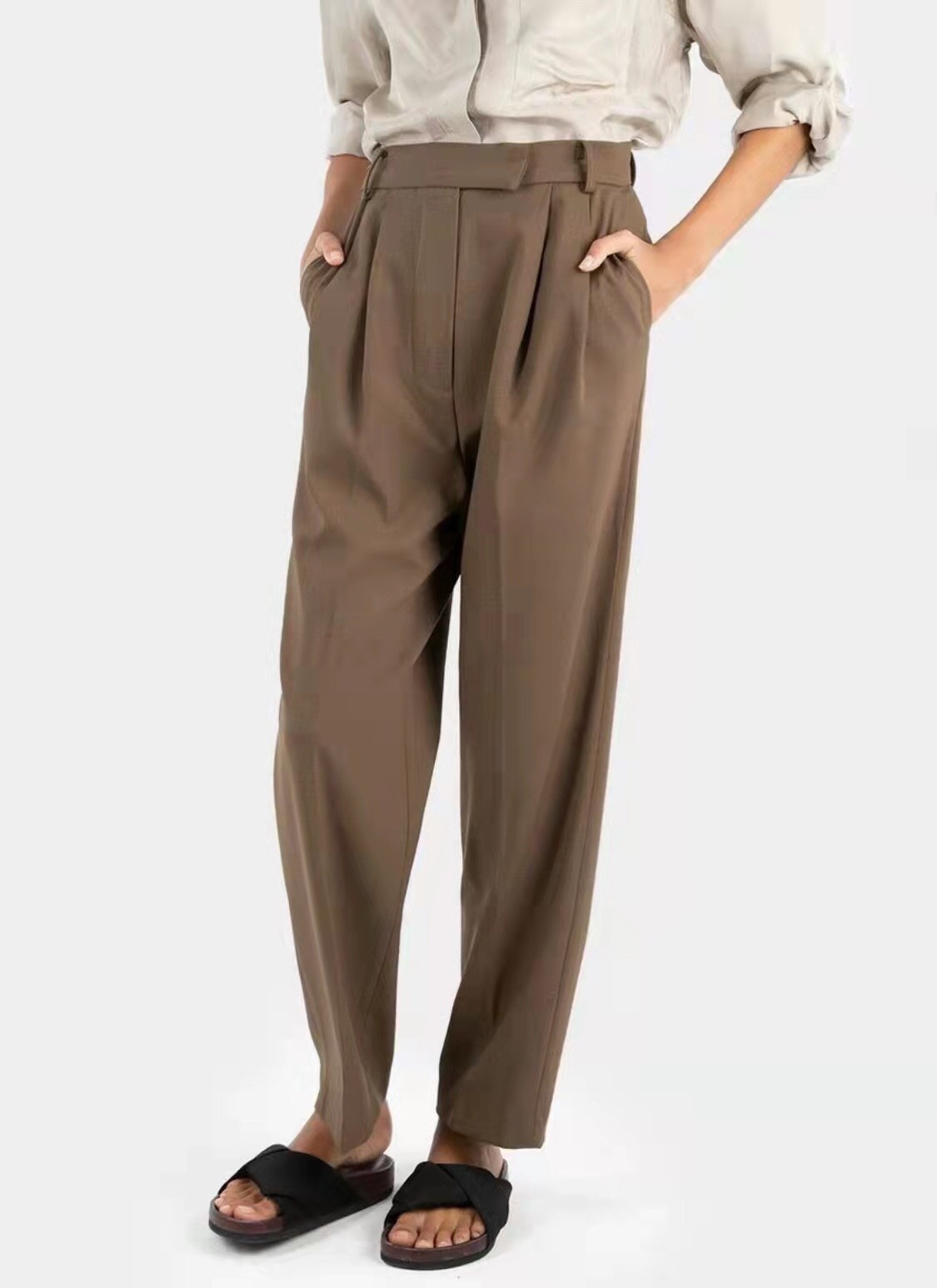 パンツセットアップ こなれ感ゆったりジャケットパンツセット