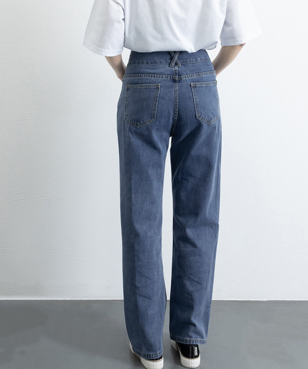 パンツセットアップ ハイウエスト ワイド デニムパンツ レディース
