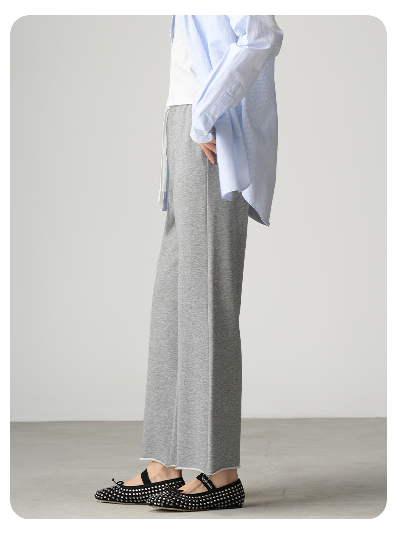 パンツセットアップ ゆったりドロスト風ワイドパンツ