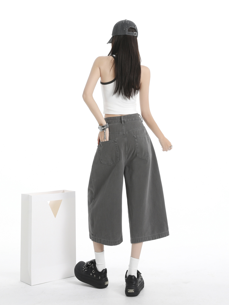 パンツセットアップ ワイドシルエットガウチョパンツ