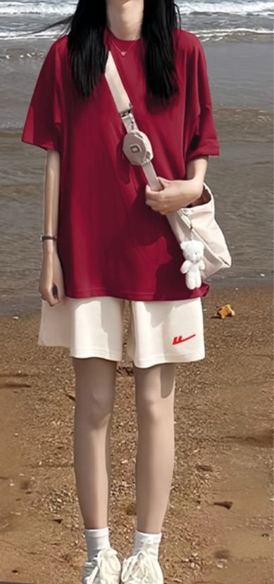 パンツセットアップ ショート ゆったりリラックスセットアップ