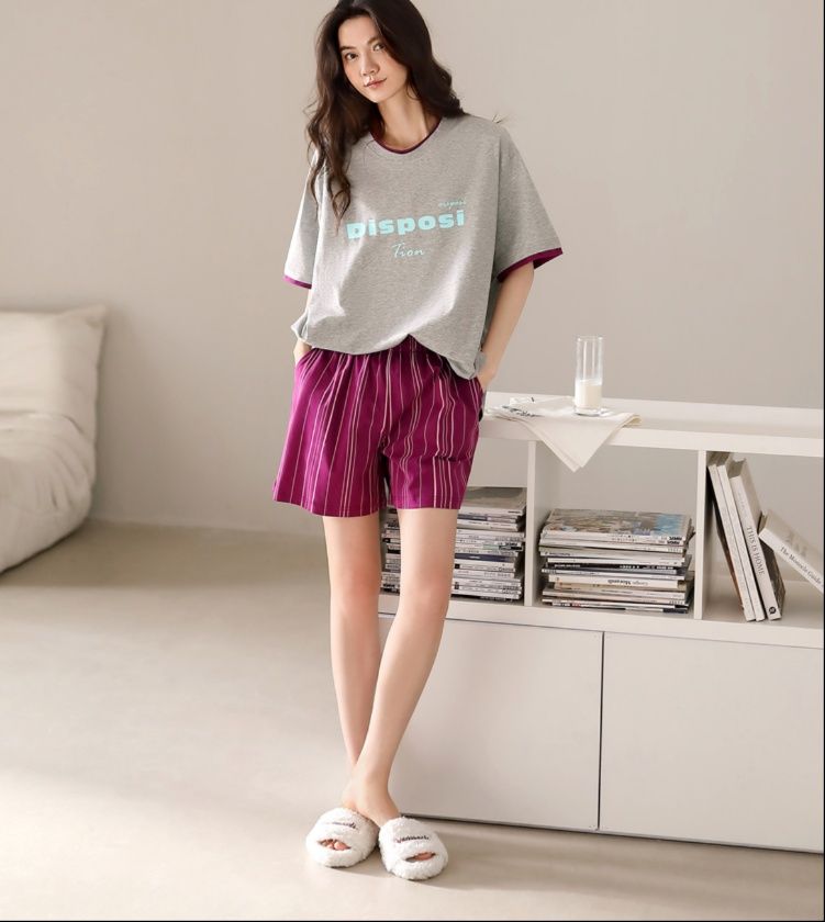 パンツセットアップ ショート ゆったりリラックスショートセット
