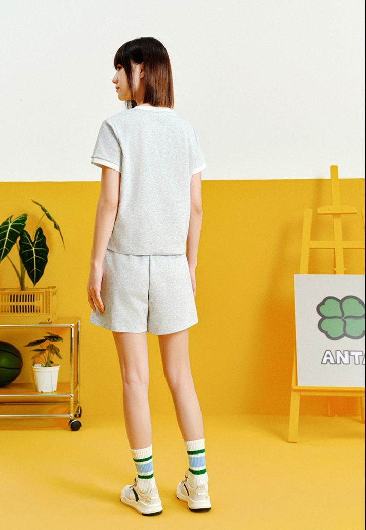 パンツセットアップ ショート シンプル休日セットアップ