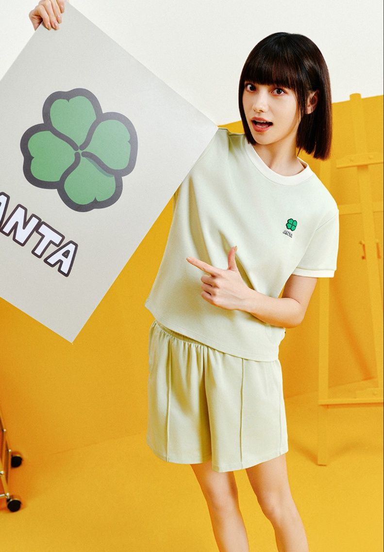 パンツセットアップ ショート シンプル休日セットアップ