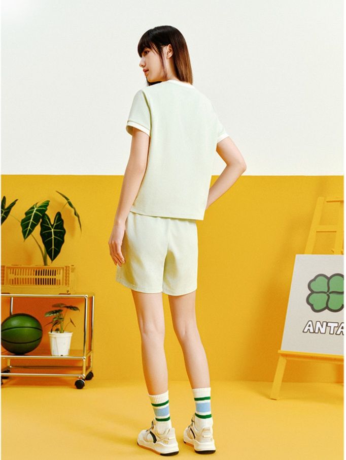 パンツセットアップ ショート シンプル休日セットアップ