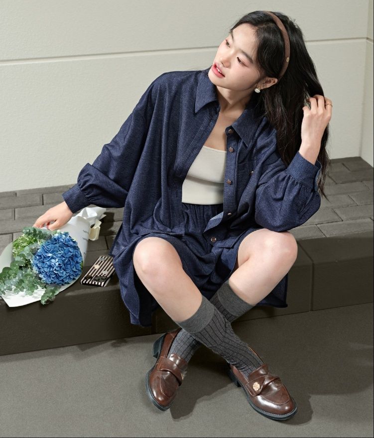 パンツセットアップ ショート ゆったりシルエットショートセットアップ