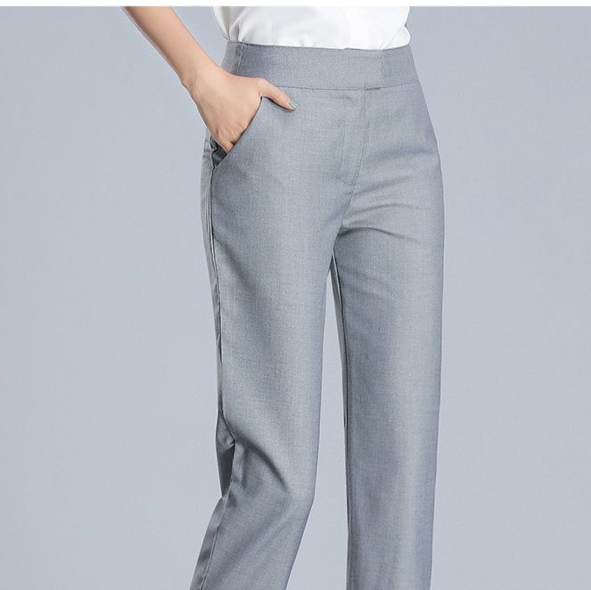 パンツセットアップ シンプル細身パンツスーツ