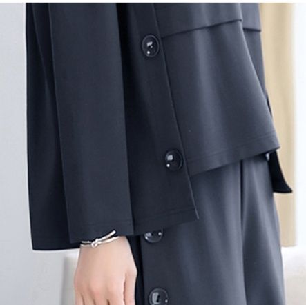 パンツセットアップ レイヤードデザイン ワイドパンツセット