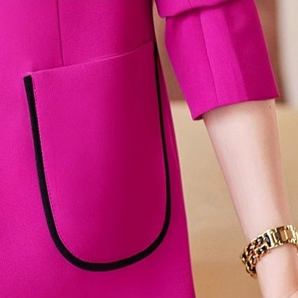 パンツセットアップ 七分袖パイピングセットアップ