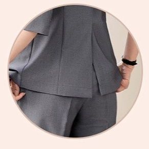 パンツセットアップ 七分袖ダブルジャケットセットアップ