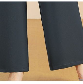 パンツセットアップ 優雅な立体感ペプラムワイドセットアップ