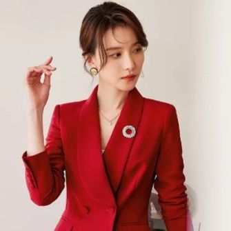 パンツセットアップ 優美なショールカラーパンツスーツ