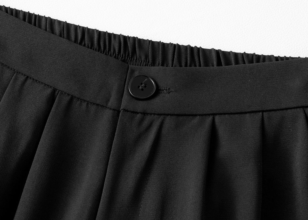 パンツセットアップ 洗練五分袖ジャケットワイドパンツセット