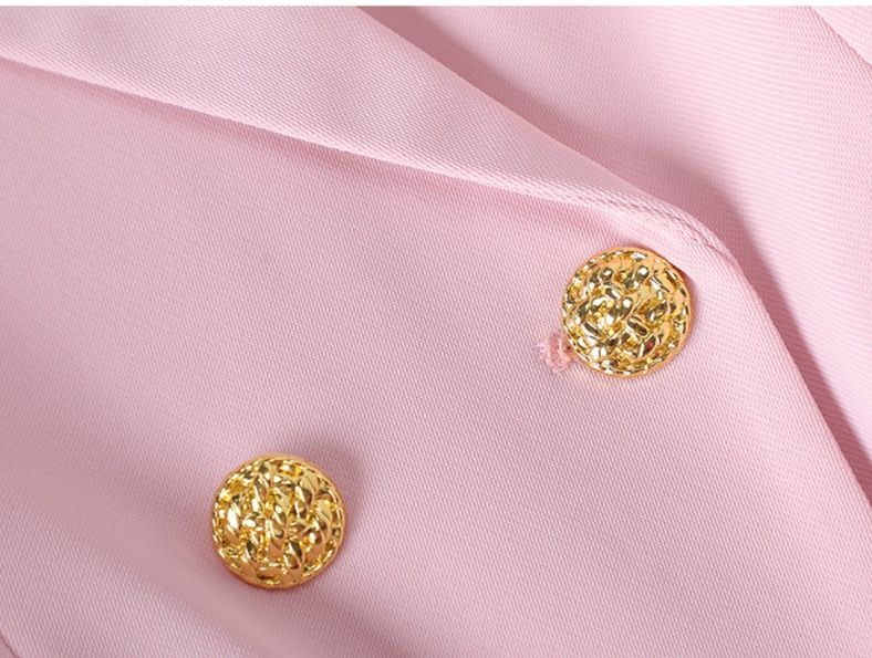 パンツセットアップ 鮮やか金釦ダブルジャケットセット