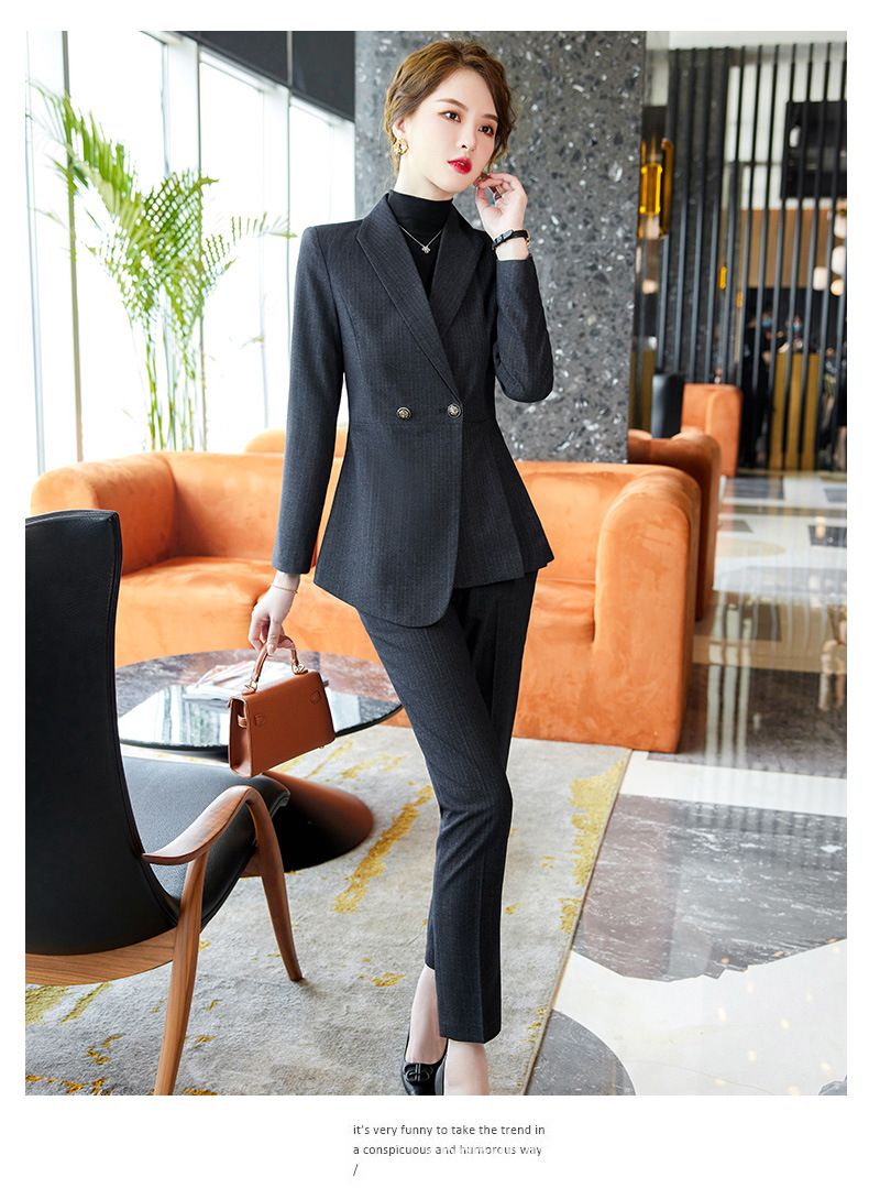 パンツセットアップ ダブルボタンウエストマークジャケットパンツセットアップスーツ