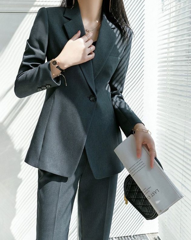 パンツセットアップ テーラード一つ釦ジャケット付きパンツセットアップスーツ