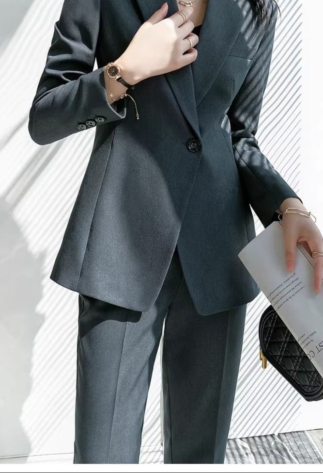 パンツセットアップ テーラード一つ釦ジャケット付きパンツセットアップスーツ