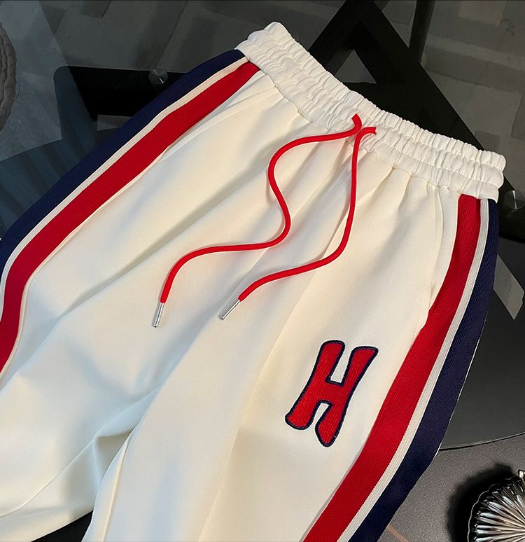 パンツセットアップ サイドラインデザインジップアップジャージ風セットアップ