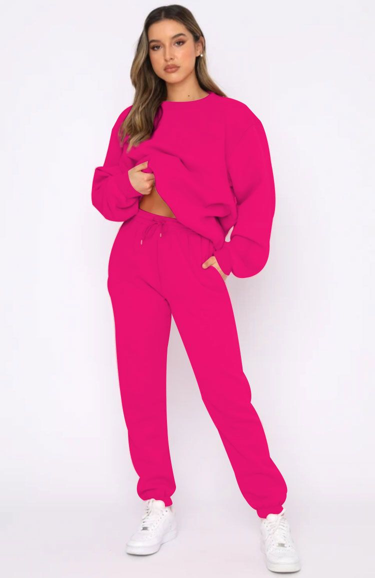 パンツセットアップ 裏起毛スウェット上下セットゆったりワイドパンツルームウェア