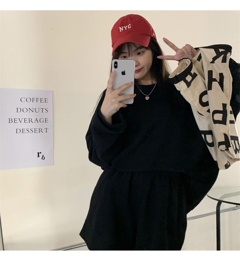 パンツセットアップ ゆったりオーバーサイズスウェット上下セット