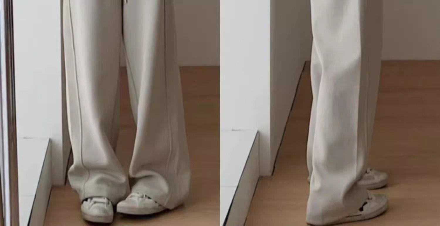 パンツセットアップ 裏起毛ジップアップパーカーとワイドパンツの上下セット