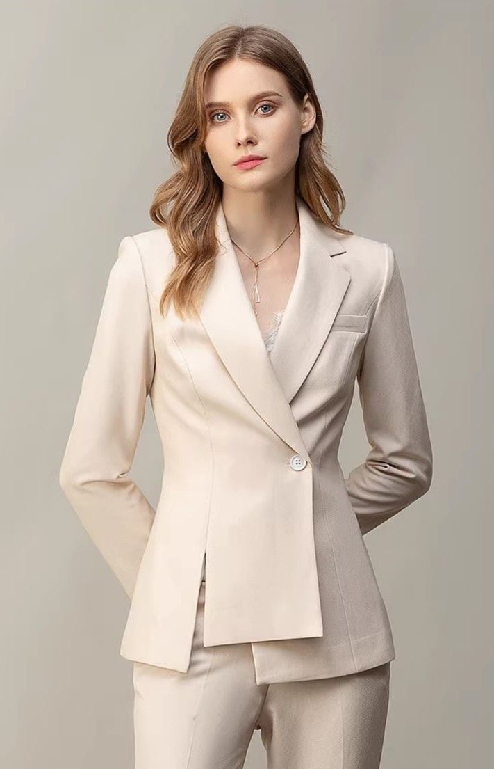 パンツセットアップ ショールカラーひとつボタンジャケットパンツスーツ上下セット