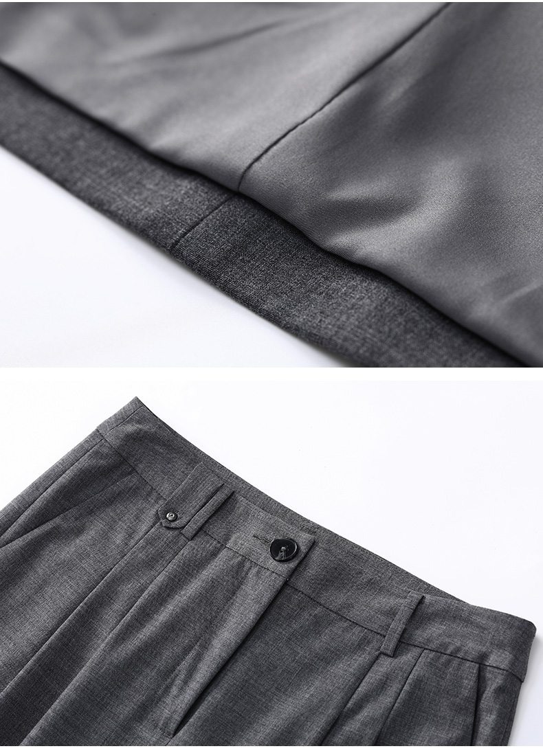 パンツセットアップ 洗練ダブルジャケットワイドパンツセット