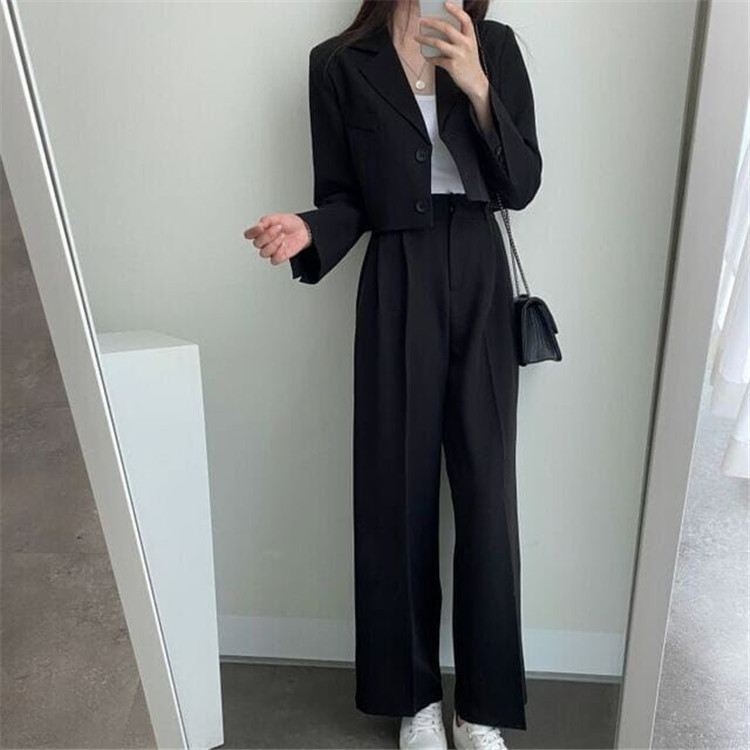 パンツセットアップ 上品シルエット ワイドパンツセット