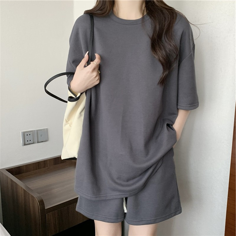 パンツセットアップ シンプル三角ワンポイントセットアップ