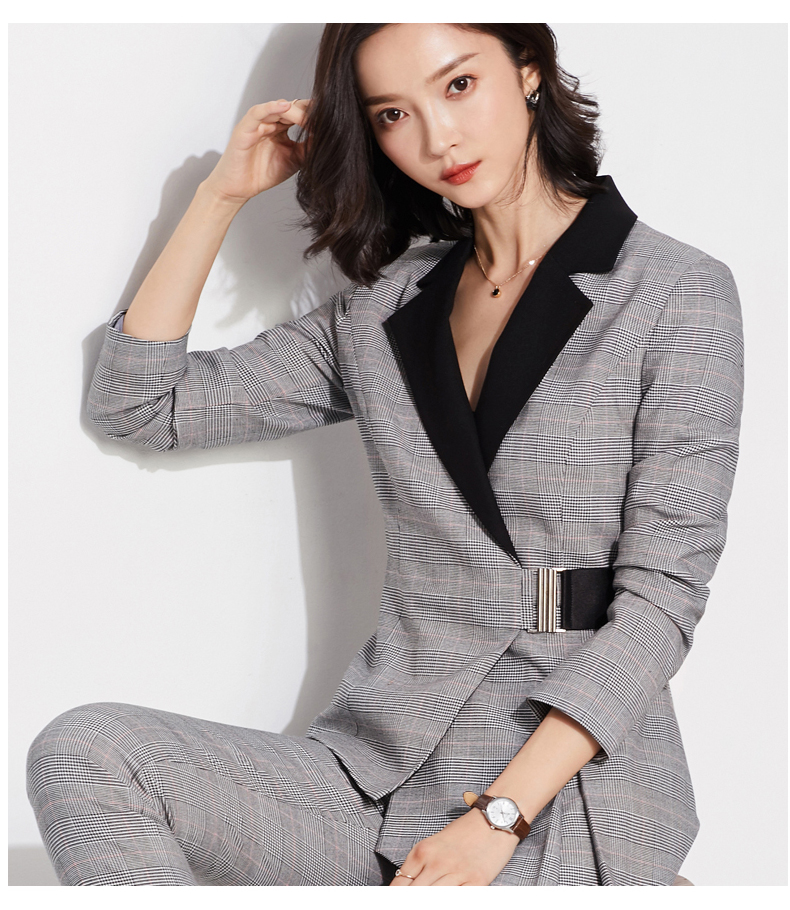パンツセットアップ 千鳥格子柄テーラードジャケットパンツセットアップ
