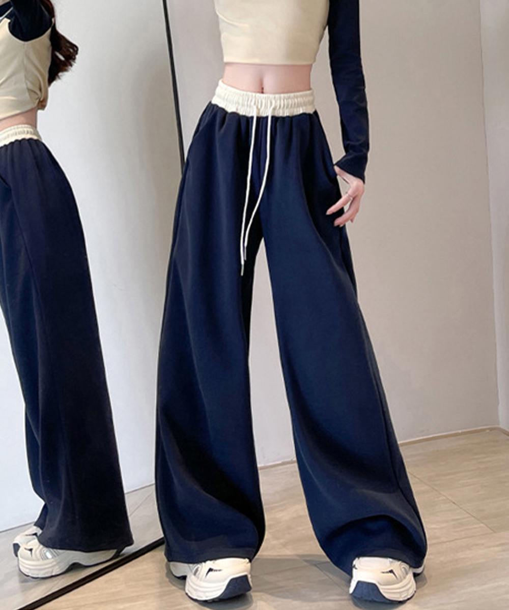 パンツセットアップ レディース ワイド スウェットパンツ ゆったり楽ちん