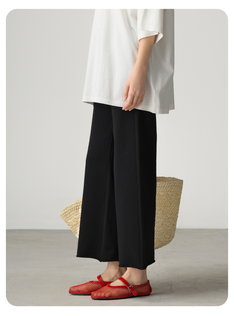 パンツセットアップ ゆったりドロスト風ワイドパンツ