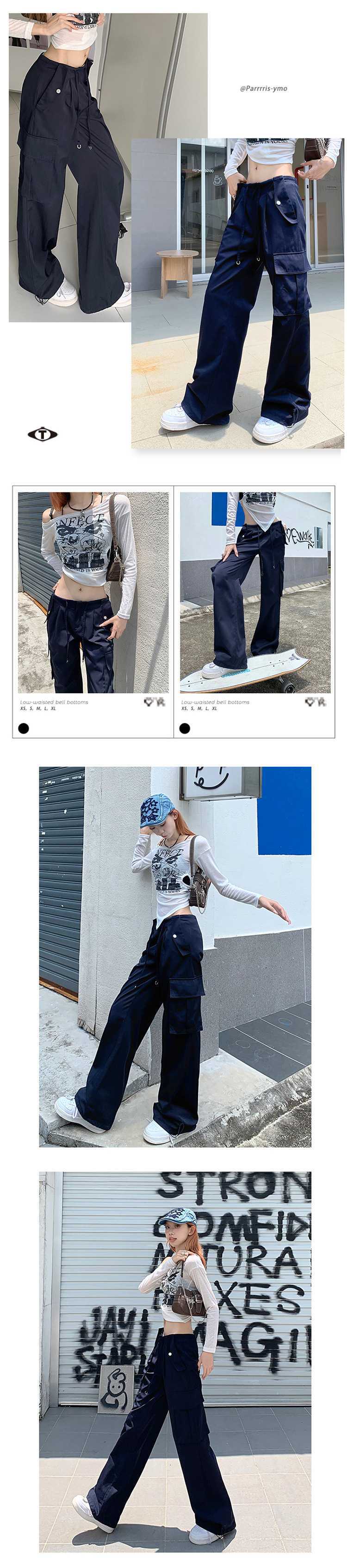 パンツセットアップ 機能的マルチポケットワイドパンツ