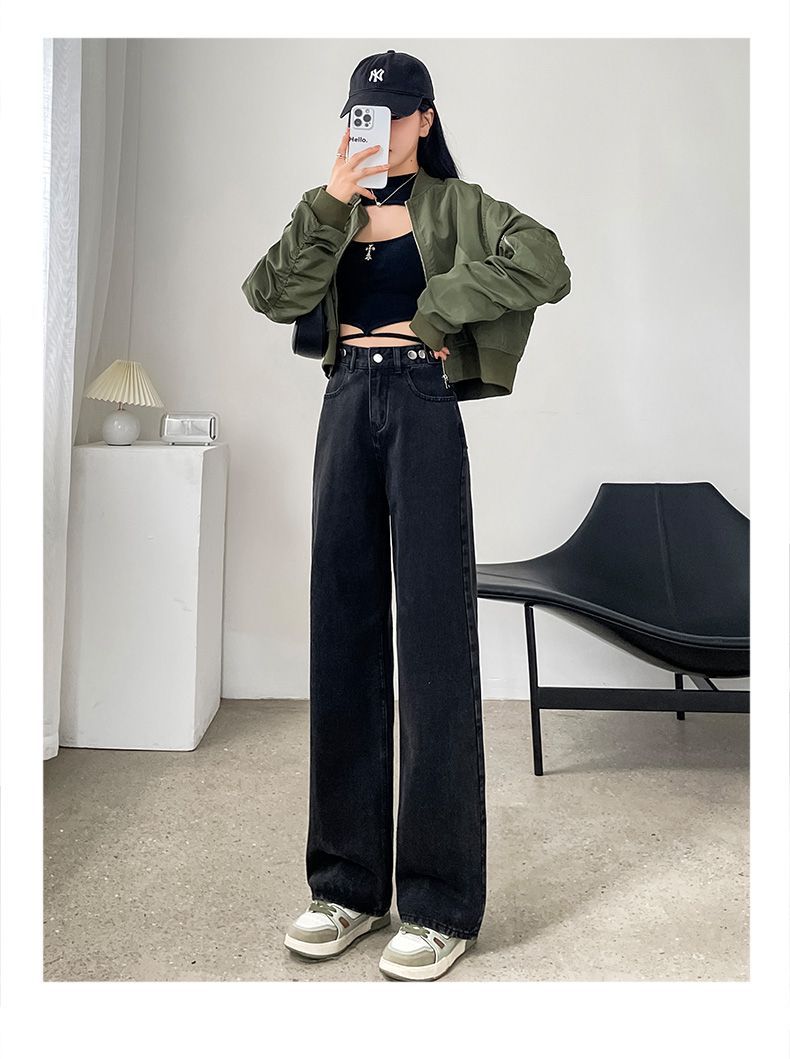 パンツセットアップ ゆったりシルエットデニムパンツ