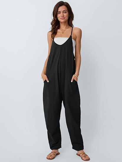 パンツセットアップ リラックスキャミオールインワン