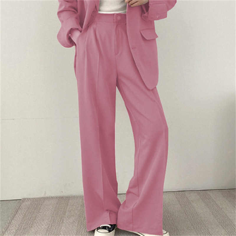 パンツセットアップ 上品フォルムワイドパンツ