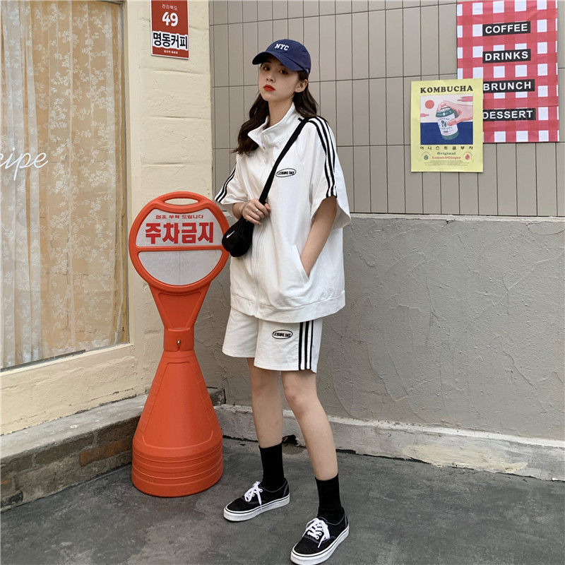 パンツセットアップ ラインサイドジップアップセットアップ