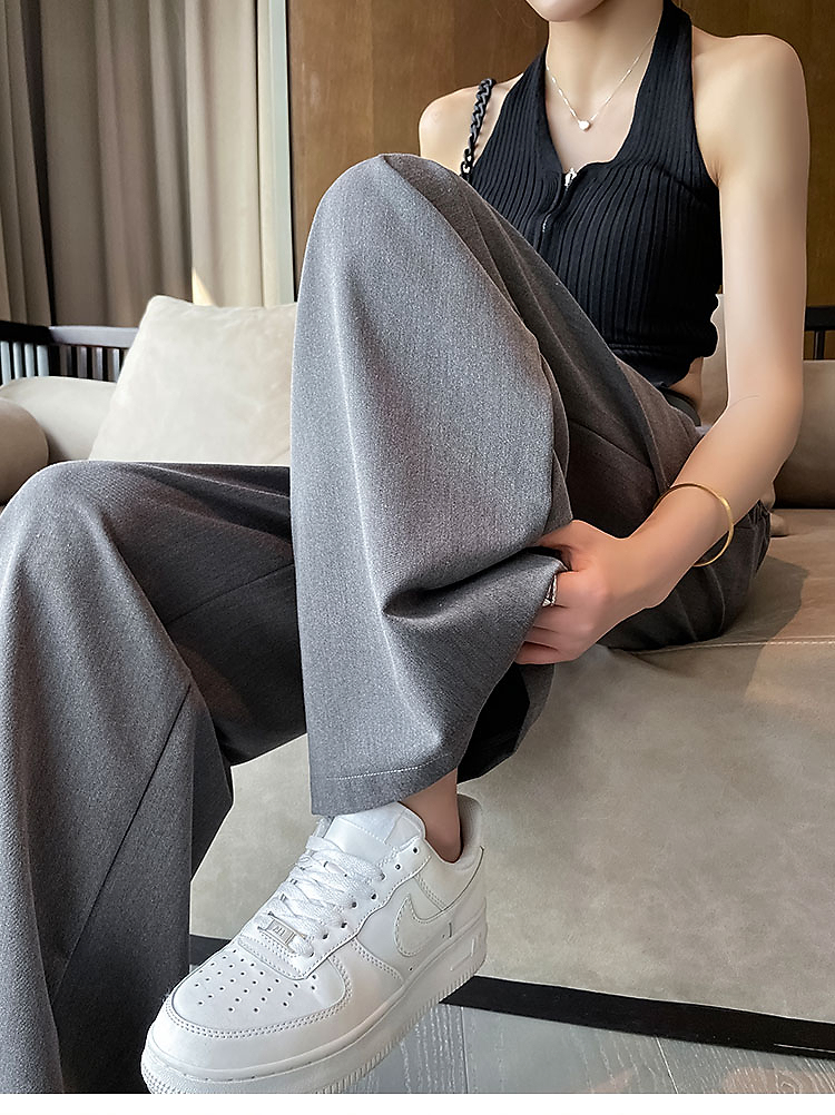 パンツセットアップ ポケット切替ハイウエストワイドパンツ