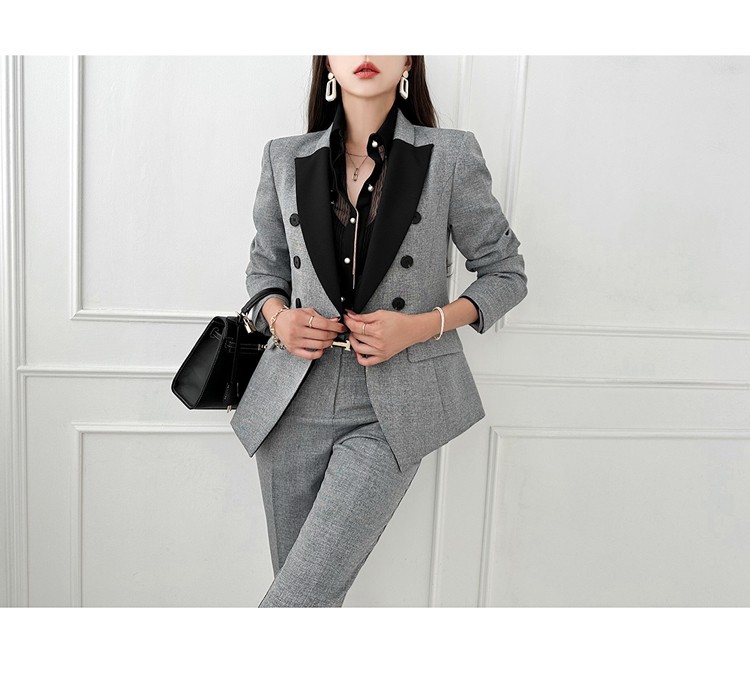 配色切替デザインテーラードジャケットパンツセットアップ