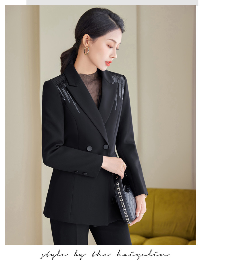 パンツセットアップ 肩飾り輝きパンツセットアップ