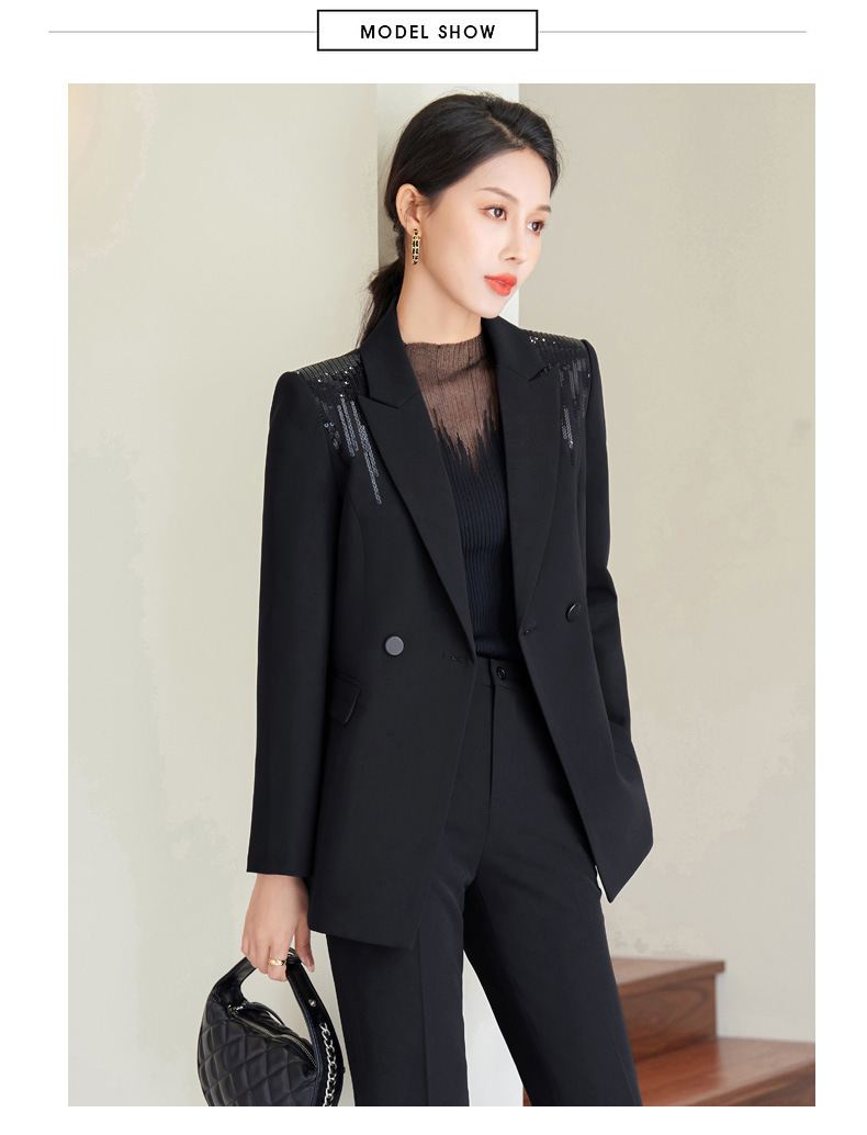 パンツセットアップ 肩飾り輝きパンツセットアップ