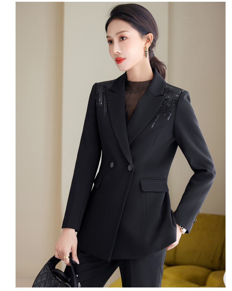 パンツセットアップ 肩飾り輝きパンツセットアップ