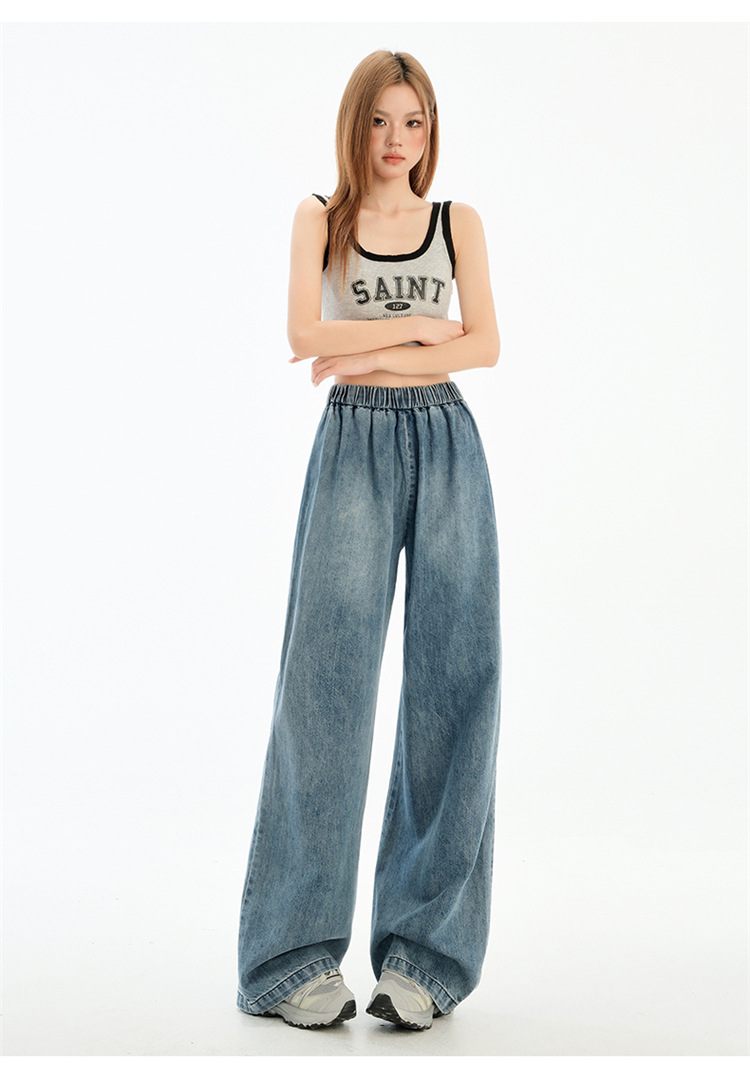 パンツセットアップ リラクシー デニムワイドパンツ