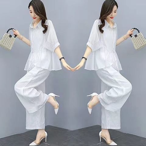 パンツセットアップ リラックスシルエットペプラムセットアップ
