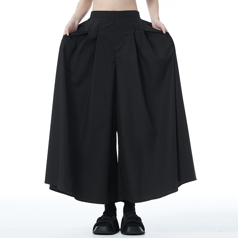 パンツセットアップ 雰囲気たっぷり極上袴風ワイドパンツ