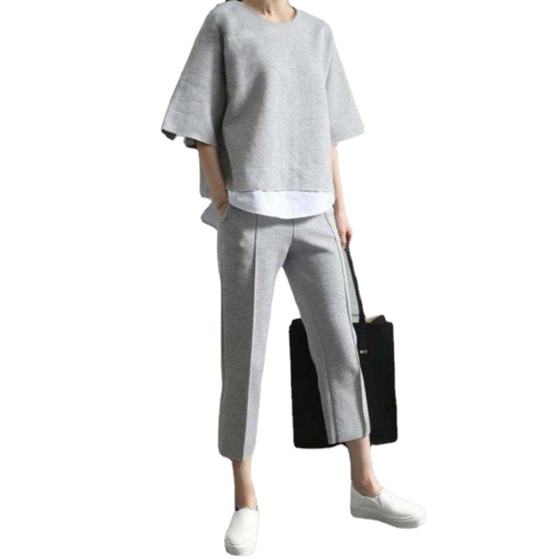 パンツセットアップ レイヤード風ゆったりパンツセット