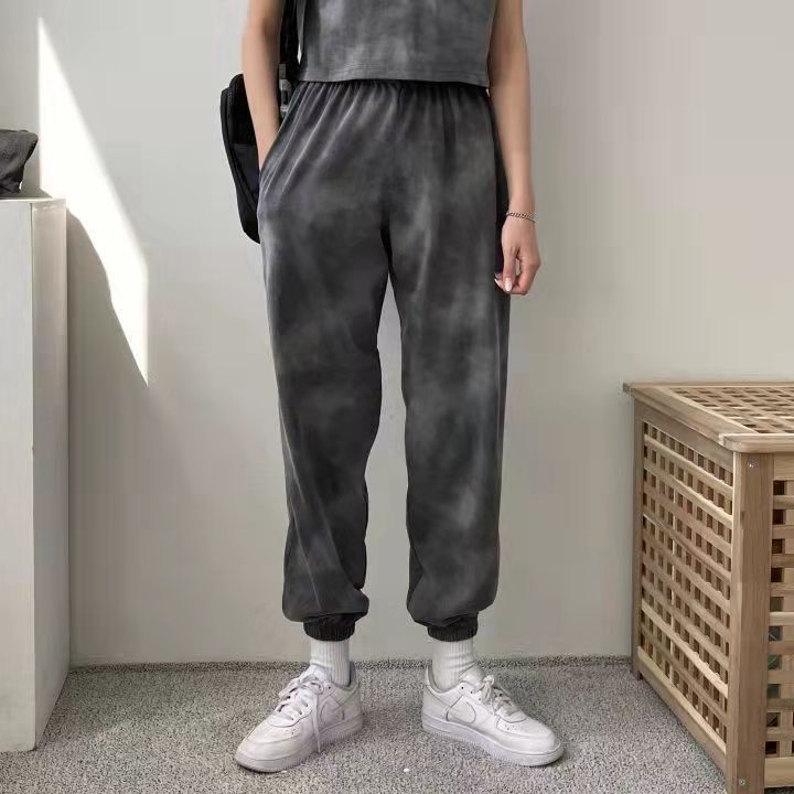 パンツセットアップ もやもや染め風ワイドセットアップ