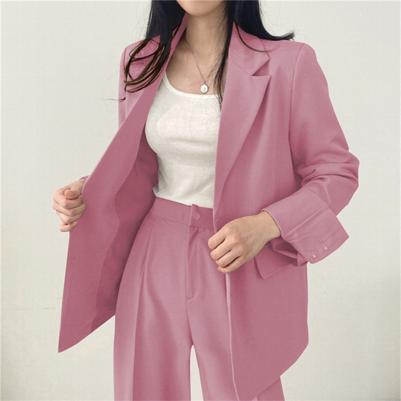 パンツセットアップ 鮮やかハンサムジャケットワイドパンツ