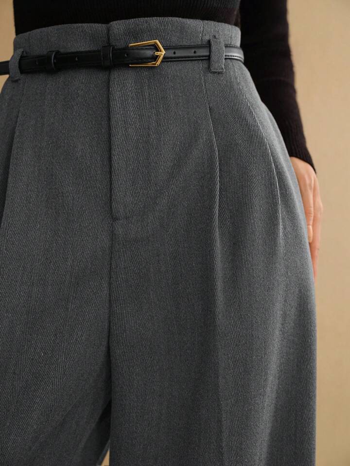 パンツセットアップ ハイウエストワイドパンツセットアップ