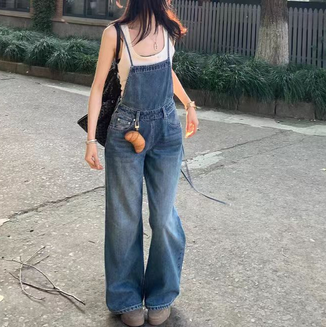 パンツセットアップ こなれ感デニムオーバーオール